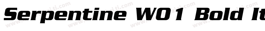 Serpentine W01 Bold Italic字体转换